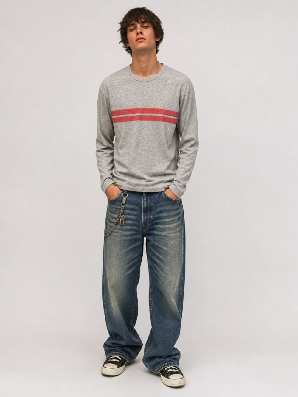 Faherty Sweater Mens Gray Cotton Blend Crewneck Size XL